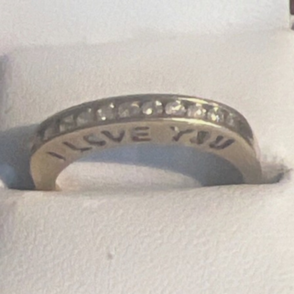 Princess Diamond ring 6.5 I LoVe you 2.5 grams